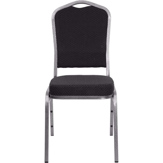 Flash Furniture Hercules Series Crown Back Stacking Banquet Chair, Set of 4, Black Dot
