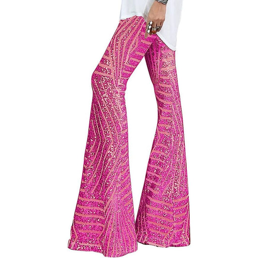 High Waist Wide Leg Sequin Pants-Multiple Options
