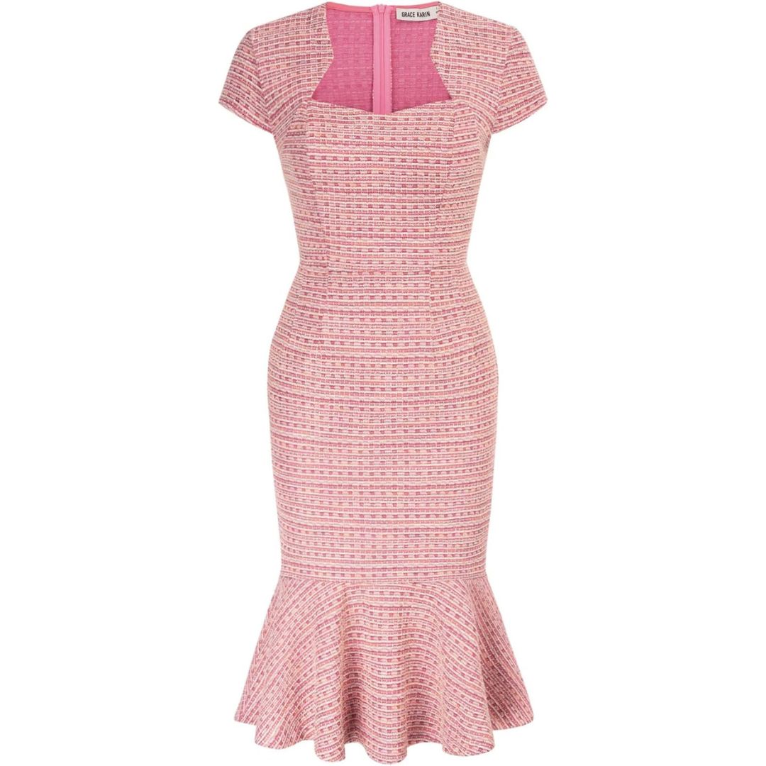 Grace Karin Cap Sleeve Mermaid Pencil Dress