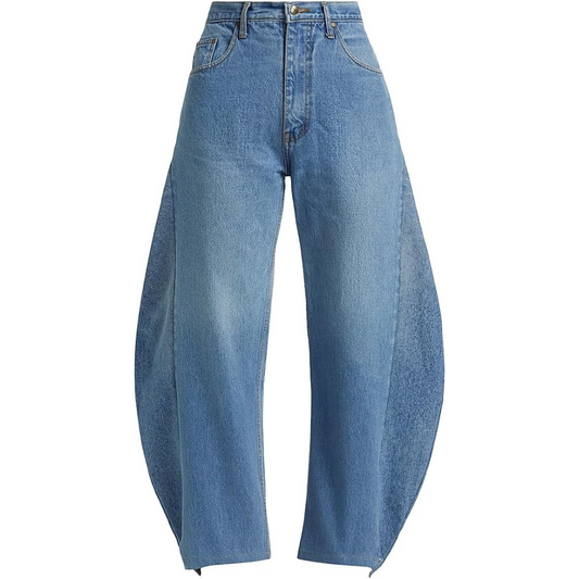 A.W.A.K.E. Mode High-Rise Barrel-Leg Jeans