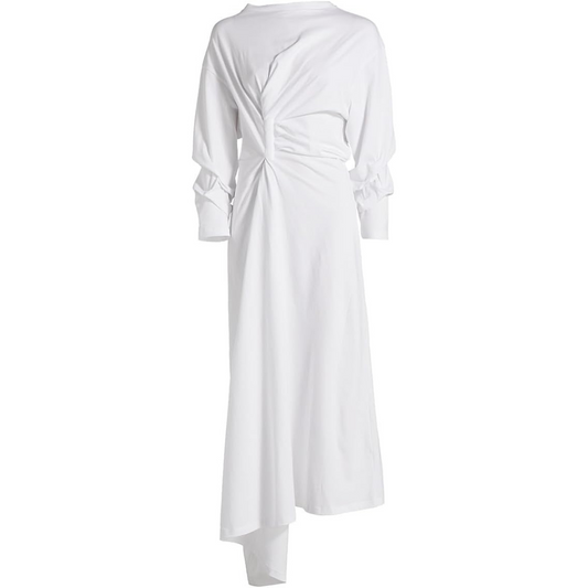 A.W.A.K.E. Mode Knotted Jersey T-Shirt Dress