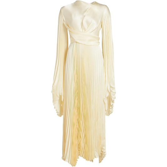 A.W.A.K.E. Mode Pleated Wrap Dress