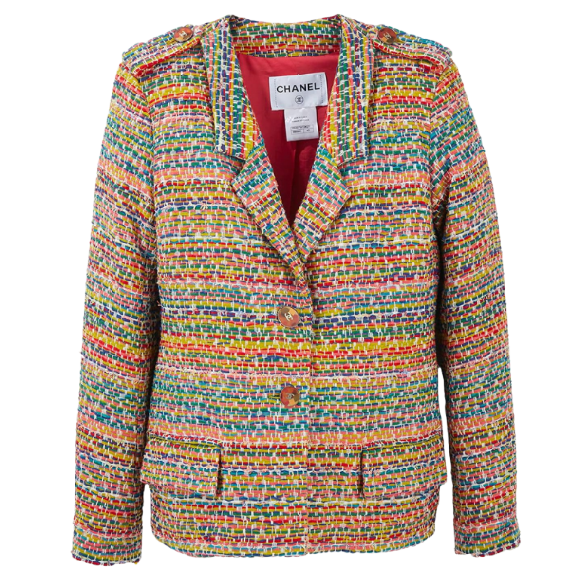 Chanel Multicolor Tweed Blazer