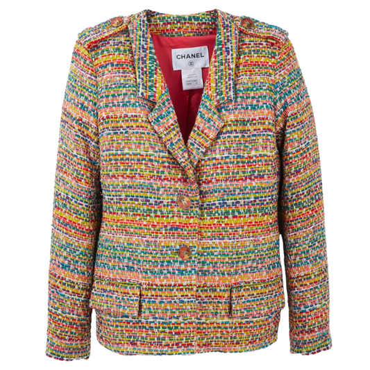 Chanel Multicolor Tweed Blazer