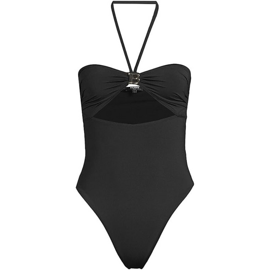 Balmain B. Metal Bandeau One-Piece Swimsuit