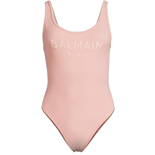 Balmain Embroidery Logo One-Piece Swimsuit