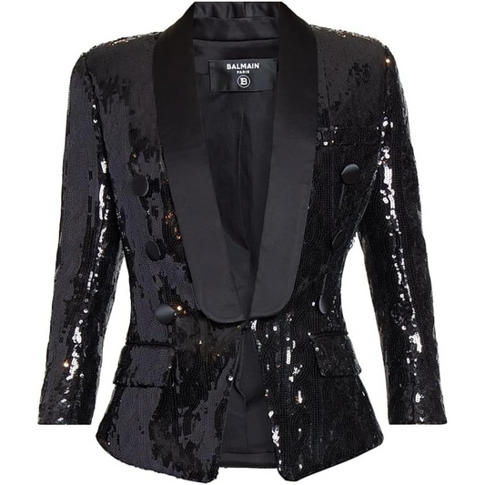 Balmain Sequined Tailored Blazer