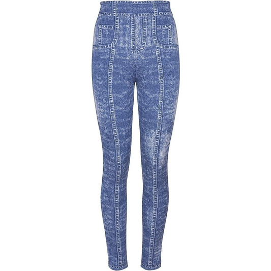Balmain Trompe L'oeil Denim Leggings