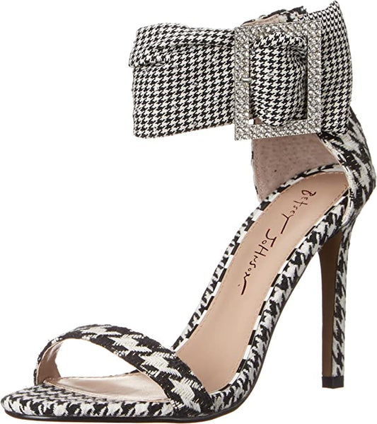 Betsey Johnson Women's Rarity Heeled Sandal-Houndstooth