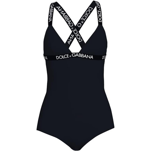 Dolce&Gabbana Logo-Strap One-Piece Swimsuit