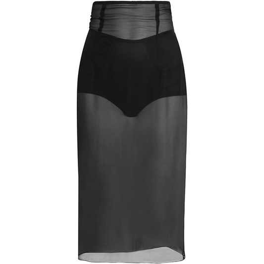 Dolce&Gabbana Marquisette Stretch-Silk Pencil Midi-Skirt