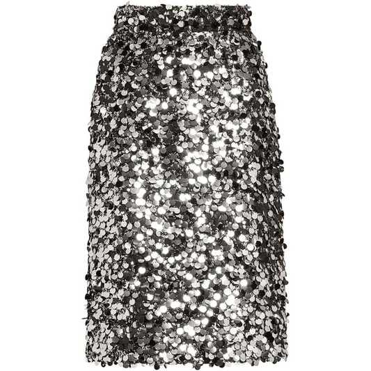 Dolce&Gabbana Paillettes Stretch Pencil Skirt