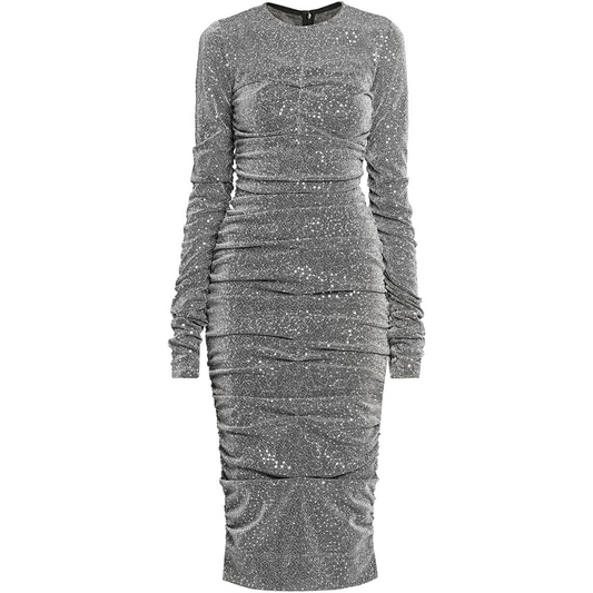 Dolce&Gabbana Sequined Ruched Midi-Dress