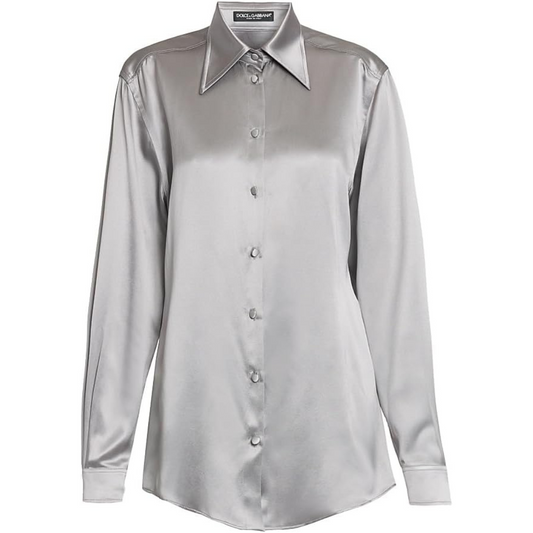Dolce&Gabbana Silk Button-Front Shirt