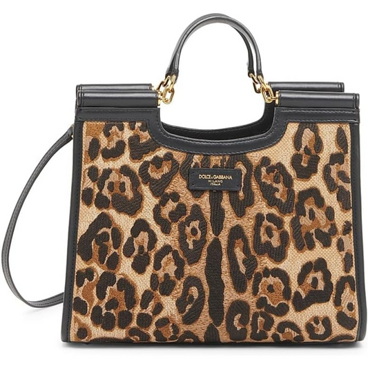 Dolce&Gabbana Small Sicily Leopard Shopper Tote
