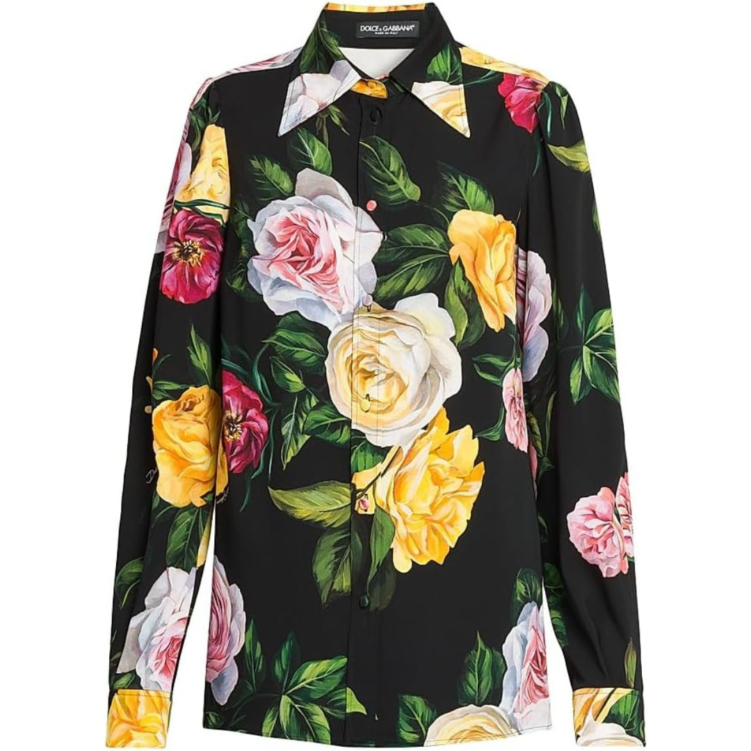 Dolce&Gabbana Stretch-Silk Button-Front Shirt
