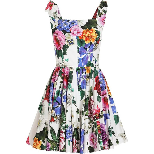 Dolce&Gabbana, Poppies Cotton Minidress