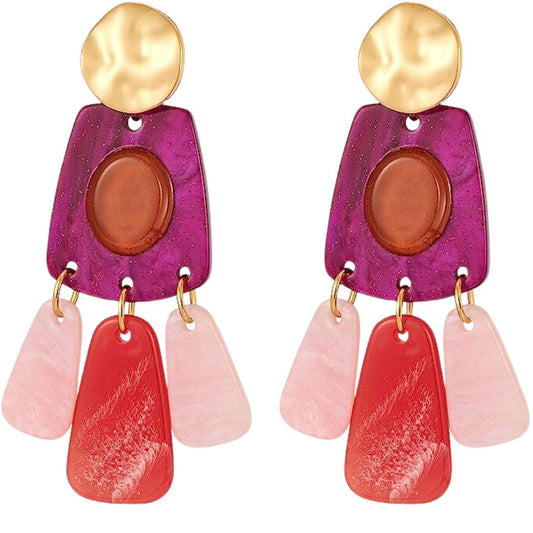 Colorful Acrylic Drop Earrings