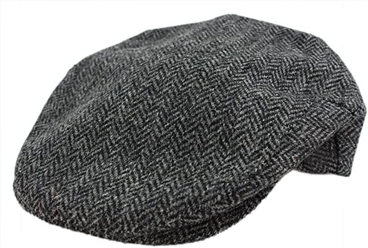 Irish Newsboy Flat Cap-Gray Herringbone