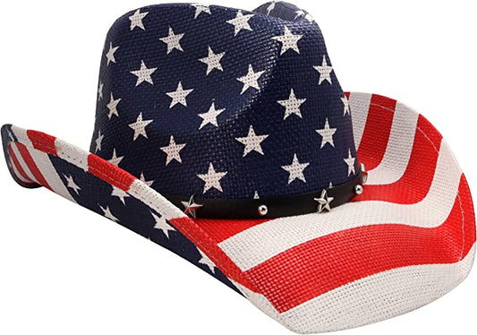 Classic USA American Flag Cowboy Hat-Modern Flag