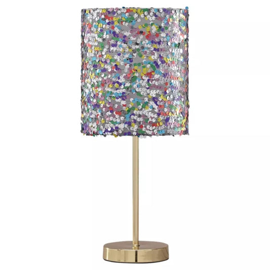 Maddy Metal Table Lamps: Sequined Shade, Goldtone Base Signature Design by Ashley-Set of 2