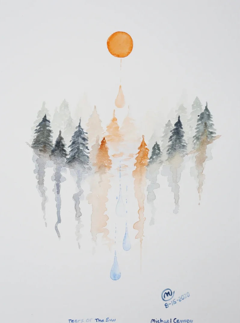 Backyard Marvels Tears Of The Sun Limited Edition Original Watercolor Art