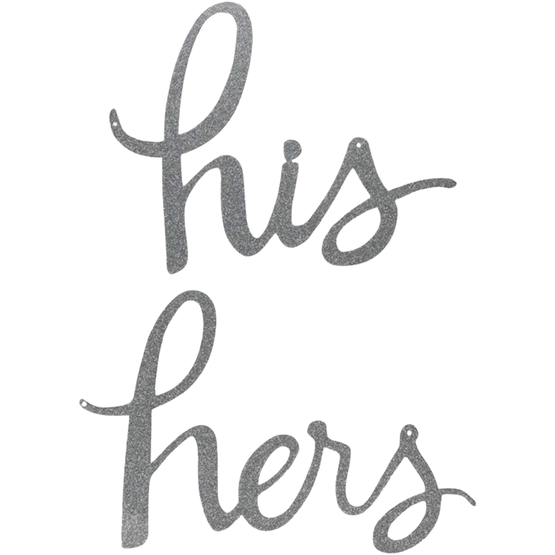 Kate Spade His & Hers Bridal Chair Signs