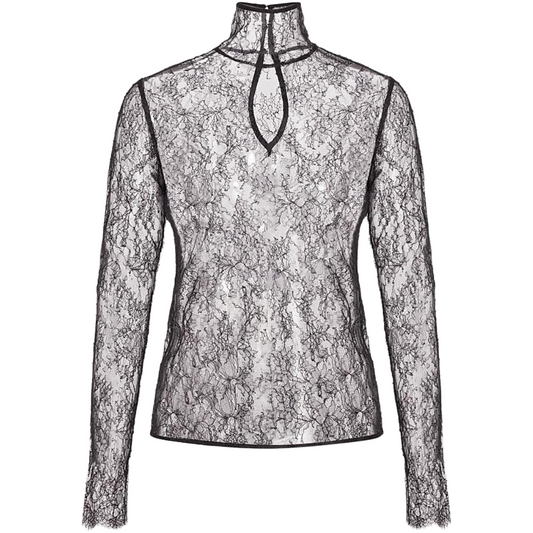 Kiki de Montparnasse All Over Lace Turtleneck