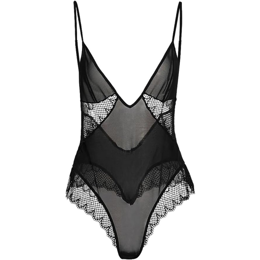 Kiki de Montparnasse Clementine Lace-Trim Bodysuit