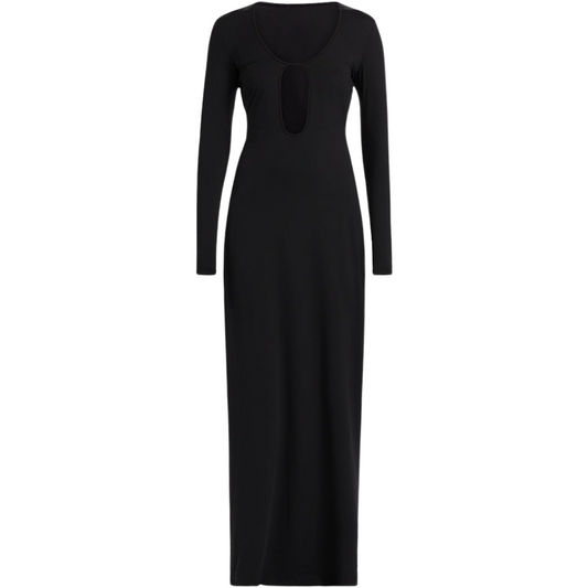 Kiki de Montparnasse Echauffe Cut-Out Long-Sleeve Gown