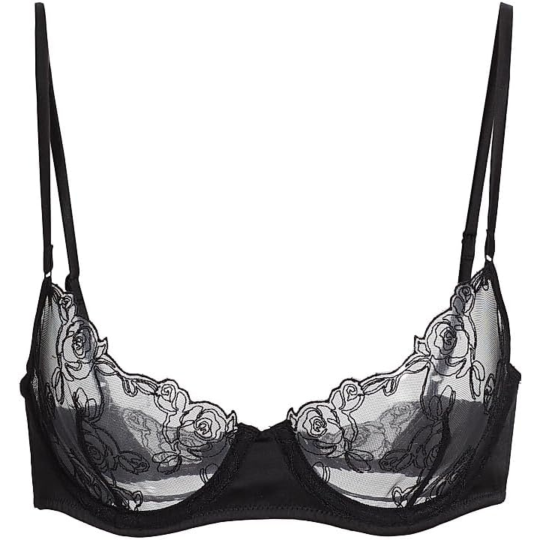 Kiki de Montparnasse La Rose Demi Bra-Black