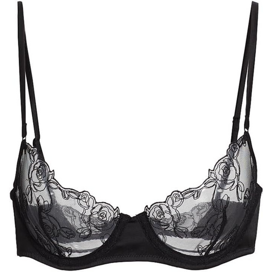 Kiki de Montparnasse La Rose Demi Bra-Black
