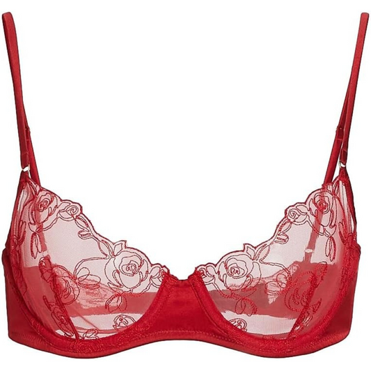 Kiki de Montparnasse La Rose Demi Bra-Red