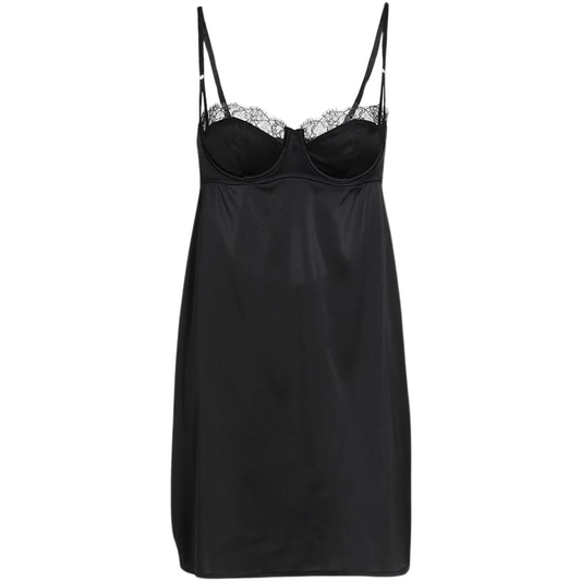 Kiki de Montparnasse Lace-Trim Stretch-Silk Nightie