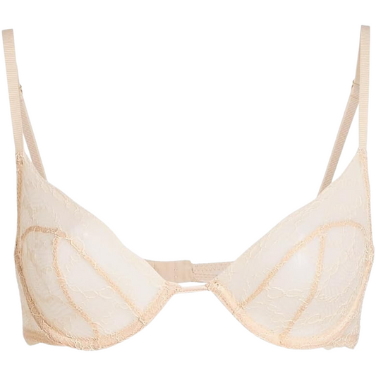 Kiki de Montparnasse, Mon Cheri Sheer Lace Demi Bra-Blush