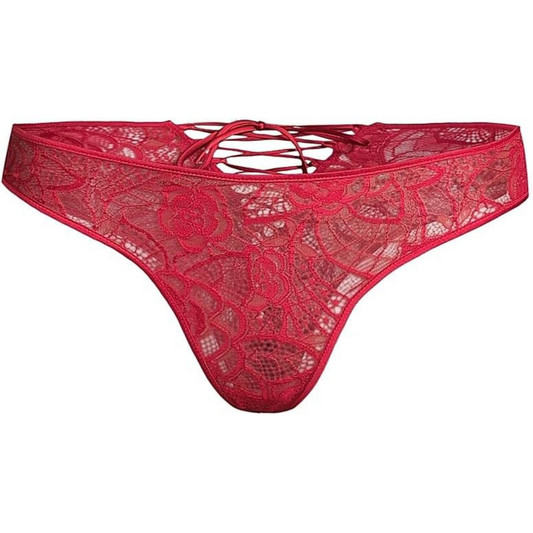 Kiki de Montparnasse, Coquette Floral Lace Briefs-Red