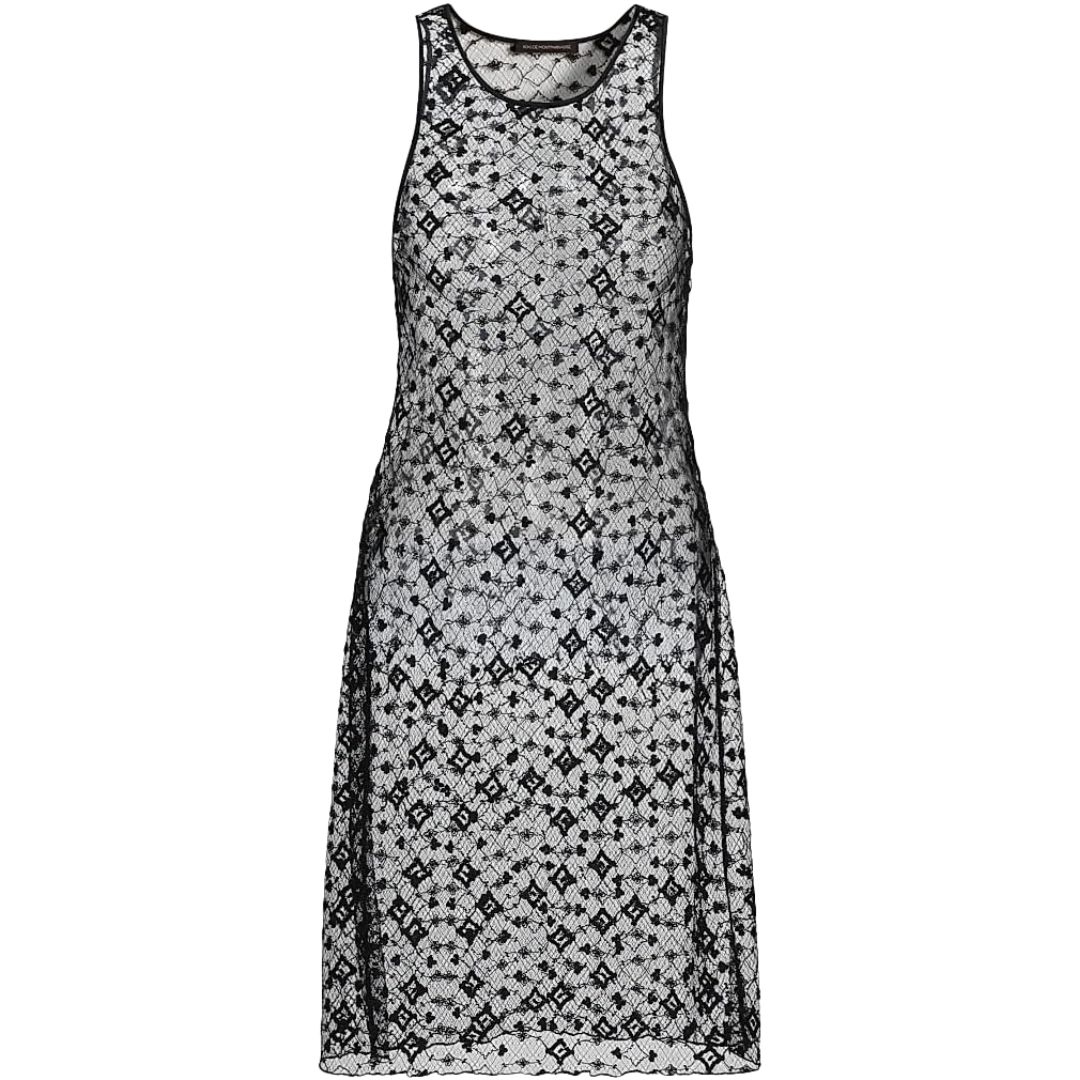 Kiki de Montparnasse, Diamond-Embroidered Sheer Midi-Dress