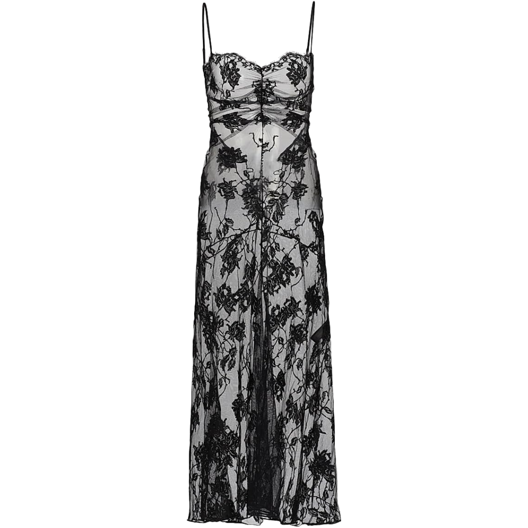 Kiki de Montparnasse, Dominique Sheer Lace Midi-Dress