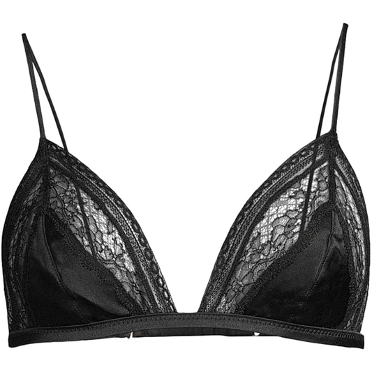 Kiki de Montparnasse, Lace-Trim Metallic Silk Bra