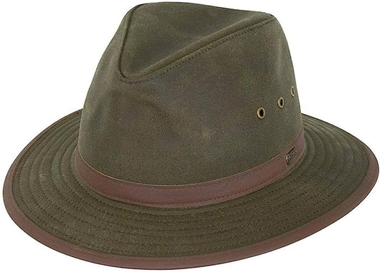 Outback Trading Madison River Sun-Protective Waterproof Crushable Cotton Oilskin Hat