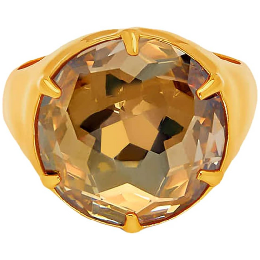 Oscar de la Renta Classic Crystal Signet Ring