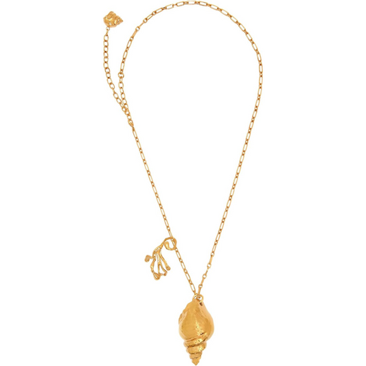 Oscar de la Renta Coral & Shell Pendant Necklace