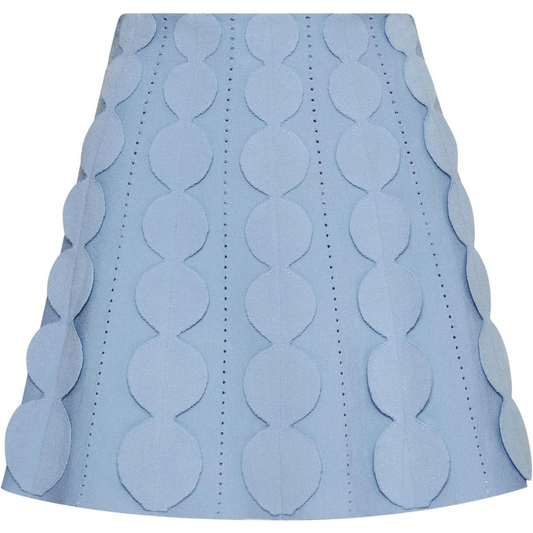 Oscar de la Renta Geometric Circle Knit Skirt