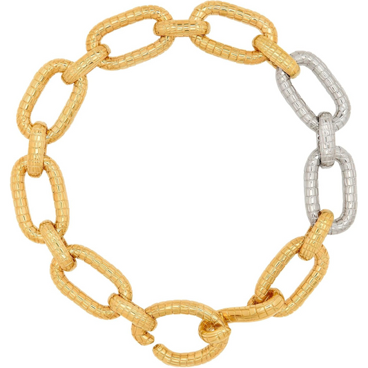 Oscar de la Renta Mosaic O Chain-Link Necklace
