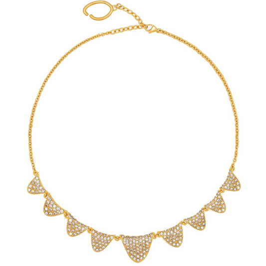 Oscar de la Renta Pavé Scallop Necklace
