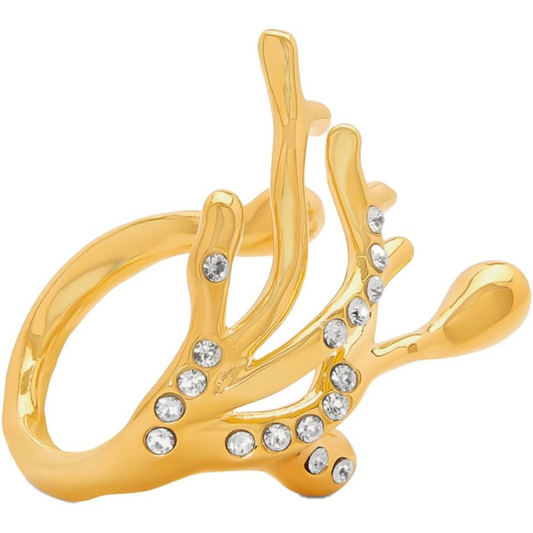 Oscar de la Renta, Coral & Gold Drops Necklace