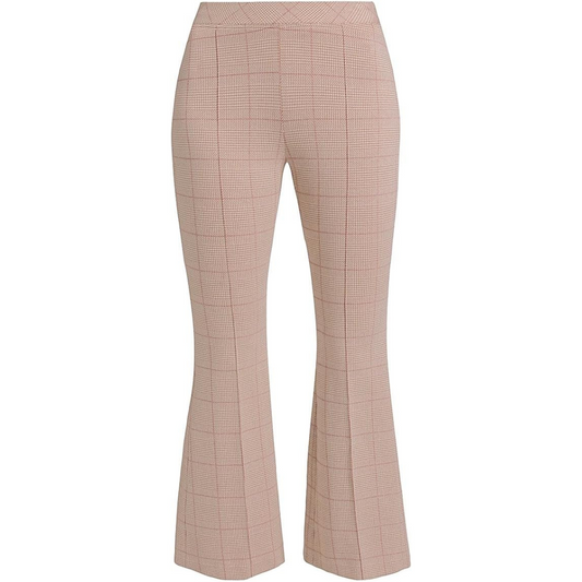 Rosetta Getty Plaid Cotton-Blend Flare Pants