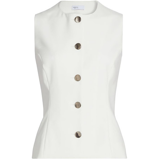 Rosetta Getty Sleeveless Button-Front Top