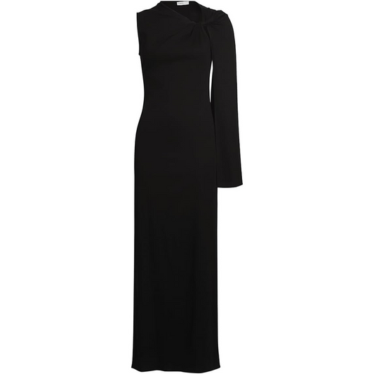 Rosetta Getty Twist Cape Cotton Maxi Dress