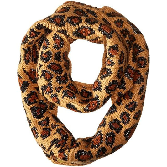 Betsey Johnson Pretty Kitty Infinity Muffler Scarf-Camel